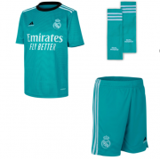 Kid's Real Madrid Third Aqua White Suit 21/22 (Customizable)